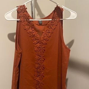 Shein lg tank dark burnt orange color